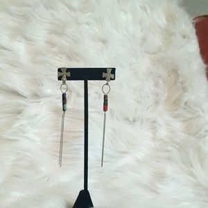 Earrings with Ethiopian cross
